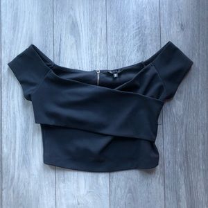 Dynamite Cropped Wrap Top